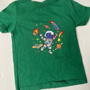 Port and Company Green Kids Space Astronaut Graphic Tee